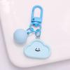 Cute Smiling Face Resin Keychain Heart Flower Cloud Bag Pendant DIY Accessories Candy Color Key Chains Decoration Jewelry