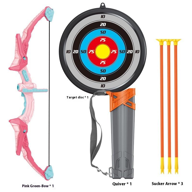 Игрушки для соревнований по стрельбе из лука для детей, крутой световой лук и набор стрел, интерактивные игрушки для родителей и детей в помещении и на улице