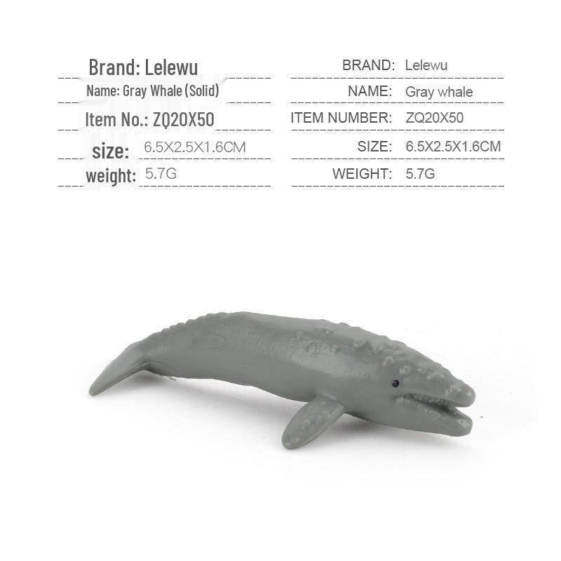 Children's Marine Animal Model Set: Mini Whale, Shark, Dolphin, Turtle, Sea Lion