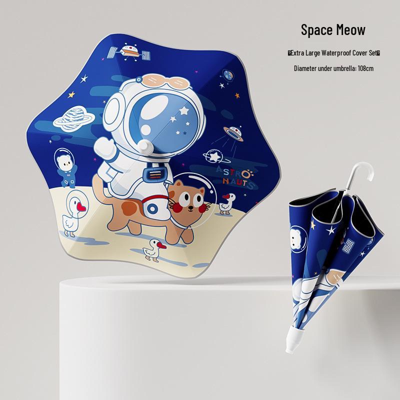 Детский зонт с защитой от УФ-излучения: Длинная ручка, В дождь или в солнечную погоду, Усиленная и увеличенная для учеников начальной школы, Мальчиков и девочек