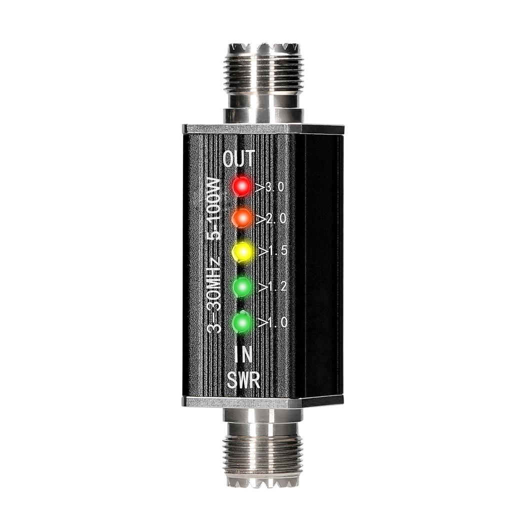 Светодиодный КСВ-метр, частота 3-30 МГц, коротковолновый индикатор стоячих волн с 5 светодиодами M, гнездовой интерфейс