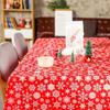 Table Cloth Clear Printed Table Waterproof Oil-proof Flower Anti-slip Snow Design Cloth Christmas Decoration