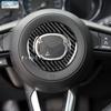 Для Mazda CX-5 2017 18 Настоящее углеродное волокно салон автомобиля рулевое колесо крышка отделка молдинги автомобильный стилист аксессуары наклейки
