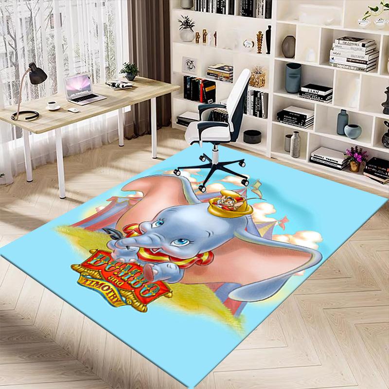 Dumbo'S Magical Flight Carpet For Playroom Bedroom Living Room Sofa Home Decorkids Game Area Rug Nonslip Floor Mat