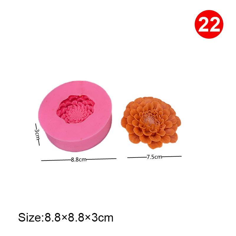 3D силиконовые формы, формы для роз, ароматерапия, гипсовые изделия, глиняная форма для свечей, пион, гипс, инструмент для выпечки своими руками