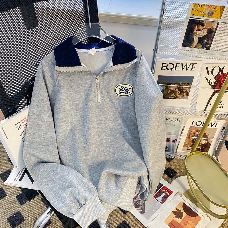 Женская рубашка-поло большого размера - Весенне-осенняя модель свободного кроя, оверсайз топ, Новая коллекция 2025