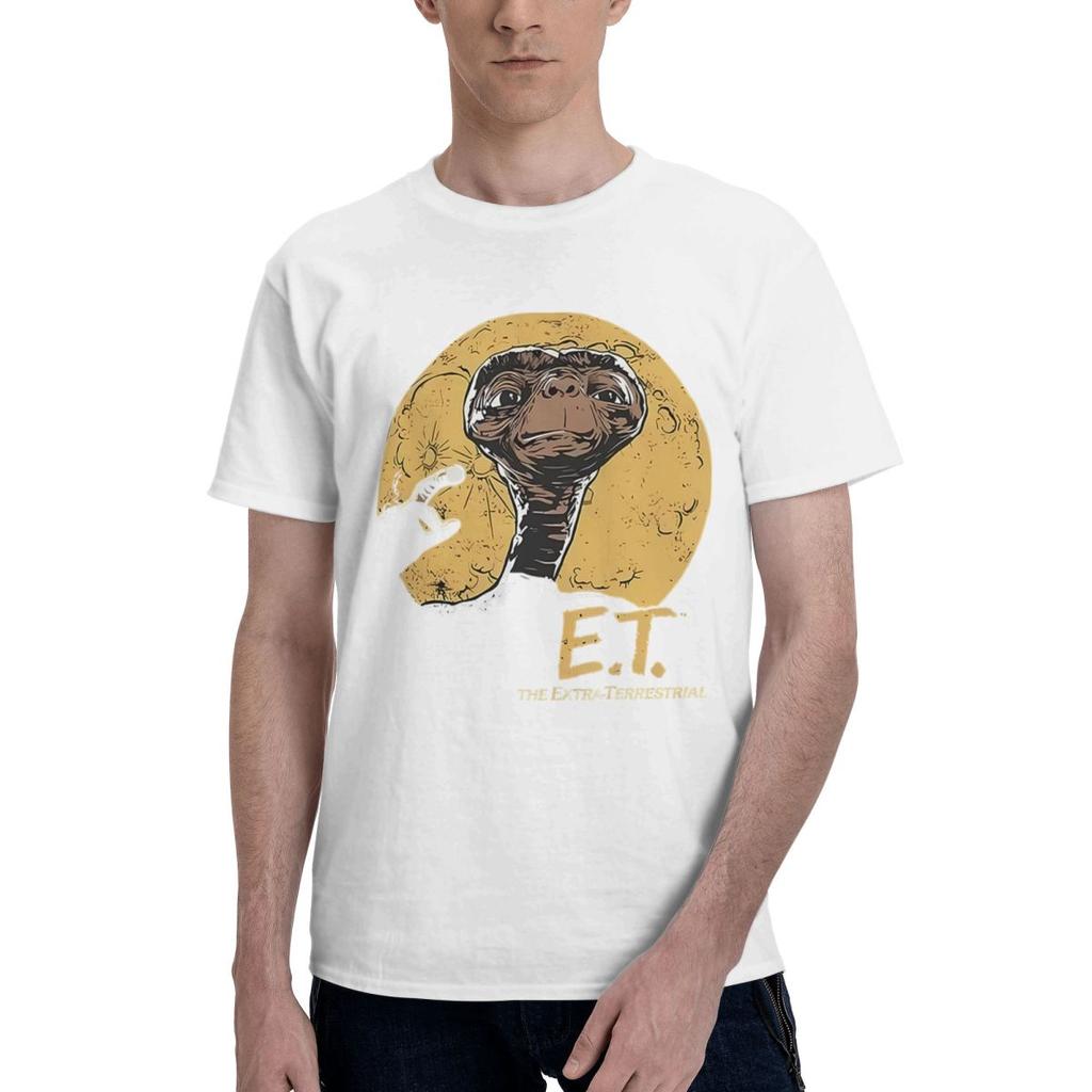 ET The ExtraTerrestrial Moon Frame 100 Cotton Casual Breathable Confortable Tops Funny Mens TShirts Mens Shirt