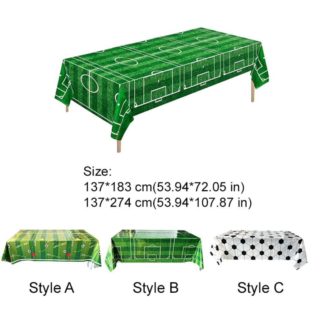 2PCS Waterproof Soccer Match Table Cover Stain-resistant Football Sport Table Linen Party Decor
