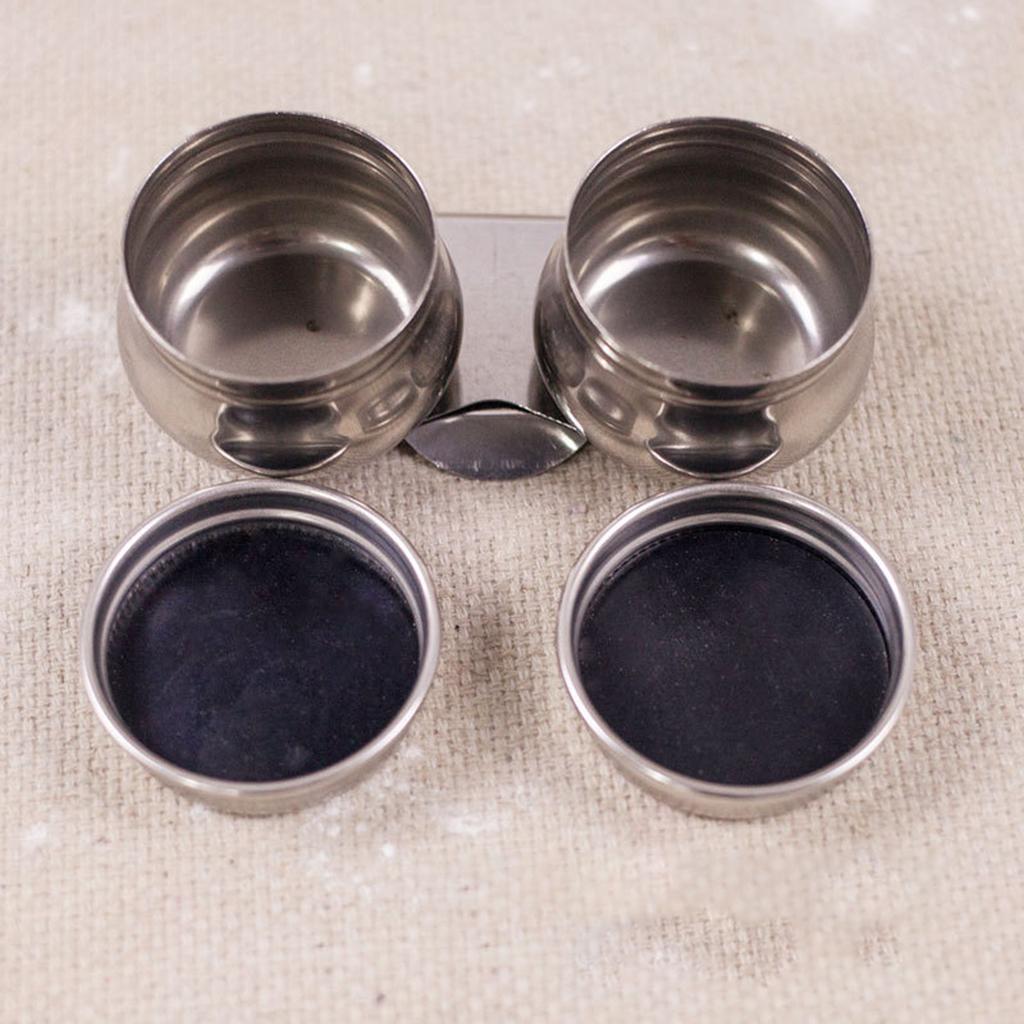 Palette Cup Large Mouth Single Dipper Pallete Cup Double Dipper Painting Pot Container with Lid and Clip for Drawing