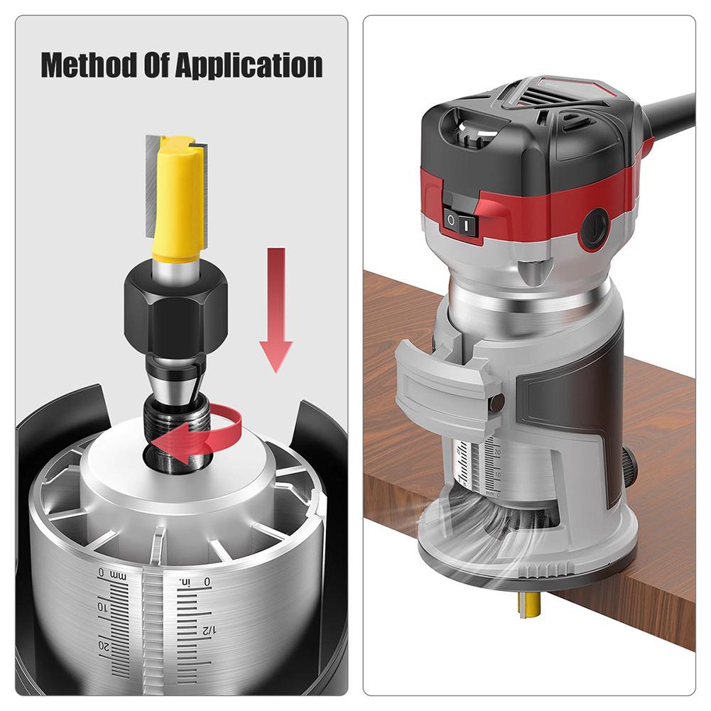 Engraving Machine Collet Chuck Set 6pcs Metal Chucks Compatible with 14inch Trimming Machines Easy Installation