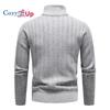 Cozy Up Новый свитер, мужской флисовый теплый пуловер с длинными рукавами и воротником-стойкой