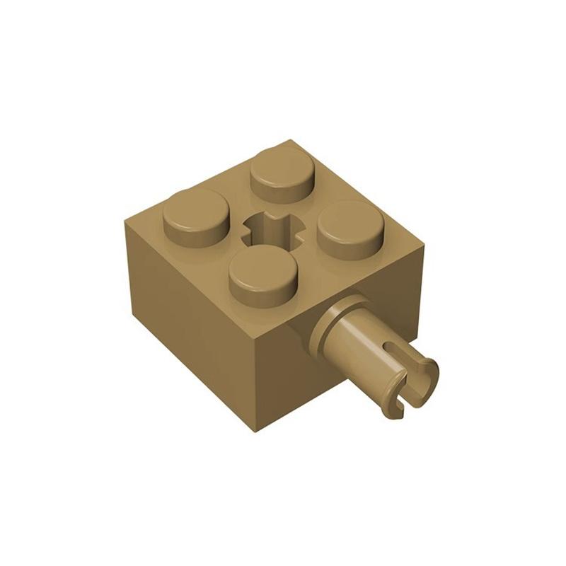 100pcs 6232 Modified 2 x 2 with Pin and Axle Hole Bricks Collection Bulk Modular Toys For Technical MOC DIY Buildings Blocks
