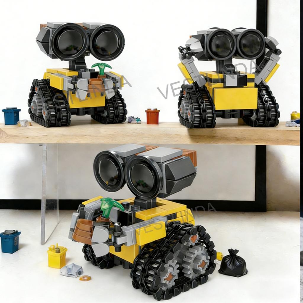 1/2 шт. Космический Настенный E Робот Строительные Блоки MOC Подвижный Гуманоидный Робот Соединяющиеся Собирающиеся Игрушки Образовательные Игрушки Игровые Аксессуары