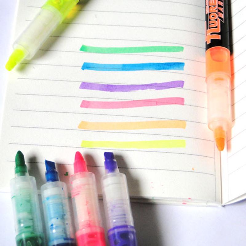 Набор из 6 фломастеров с жидким мелом, двусторонняя неоновая ручка для стеклянного окна