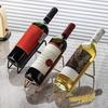 4 шт. Элегантные черные железные держатели для винных бутылок Компактная настольная винная полка для декора кухни и столовой Домашний органайзер для кухни