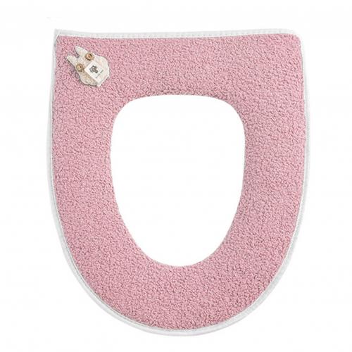 Подушка для сиденья унитаза Милый плюшевый бархатный чехол для сиденья унитаза на молнии Чехол для сиденья унитаза Стиральная машина Защитный чехол для унитаза Унитаз