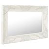 VidaXL Wall Mirror Baroque Style 60x40 Cm White 320328