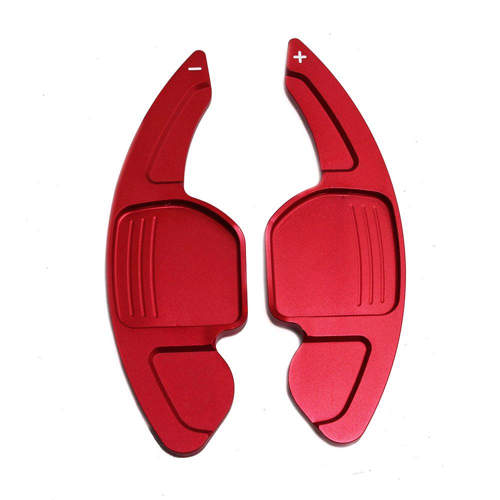 For A3 A4L A7 A8 S5 Q5 Q7 TT 2012-2016 Aluminum Car Steering Wheel Shift Paddle Shifter Extended Red Silver Black Set/2pcs