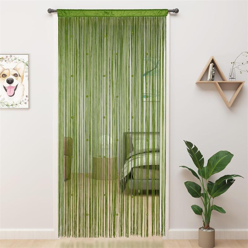 2027 Beaded Curtain Door String Curtains for Doorway Tassels Beads Hanging Fringe Hippie Room Divider Window Hallway Entrance Wall Closet
