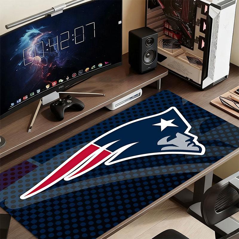 Patriots Mouse Pad, Large Gaming Desk Mat, Non-slip XXL Mousepad for Laptop & Tablet, Mini PC Playmat with Stitched Edges