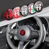 For Alfa Romeo 2026 Hot Sticker 40MM Car Steering Wheel Badge Interior Central Console Knob Decals Accessories For Alfa Romeo Gi