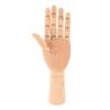 Hand Model Wooden Left Hand Mannequin Figure with Flexible Movable Fingers for Education Art
