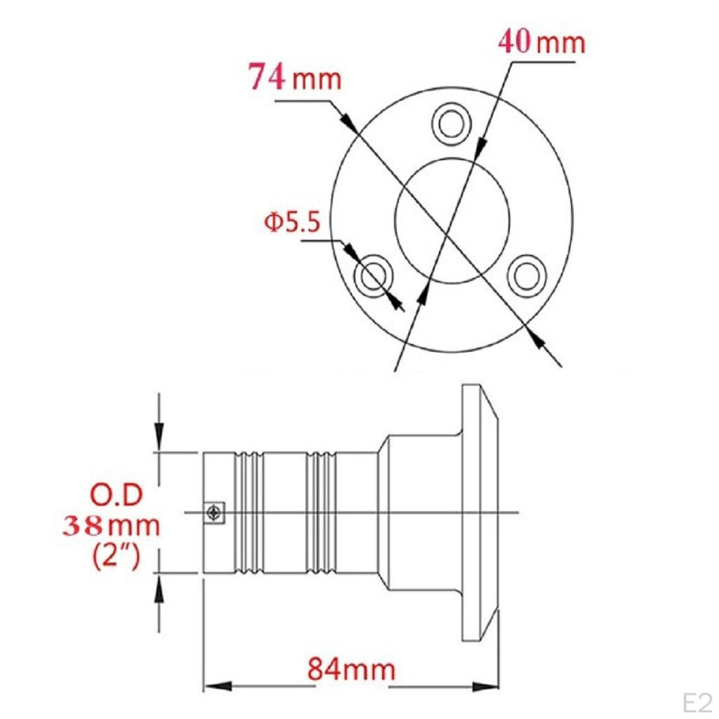 Водозаборная горловина из нержавеющей стали диаметром 38 мм с крышкой бака для лодки,