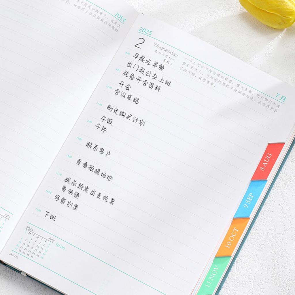 Кожаный деловой план на 2025 год формата А5, ежедневник для студентов, дневник учета на 365 дней, блокнот, памятка, 200 листов, 400 страниц