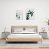 VidaXL Tables de Chevet Murales avec Lumières LED 2 pcs, Armoires de Nuit, Tables de Nuit Chambre, Moderne, Gris Béton Bois 836833