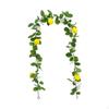 Искусственная лимонная гирлянда с цветами 67 дюймов наружная внутренняя искусственная фруктовая зелень лоза для двери