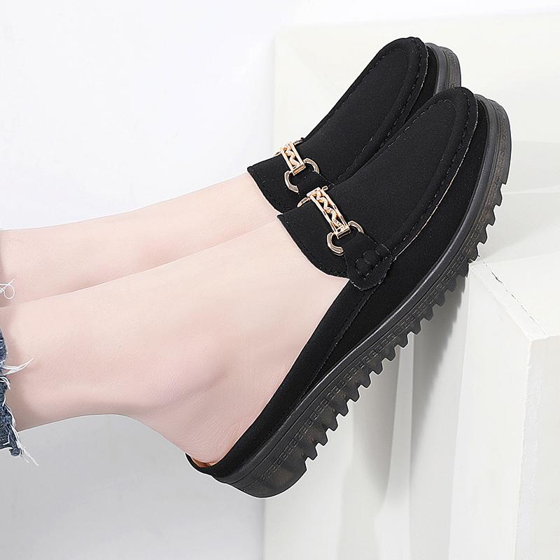 Женские тапочки на плоской подошве, мокасины для вождения, повседневные летние прогулочные туфли в стиле минимализма для мам, большой размер