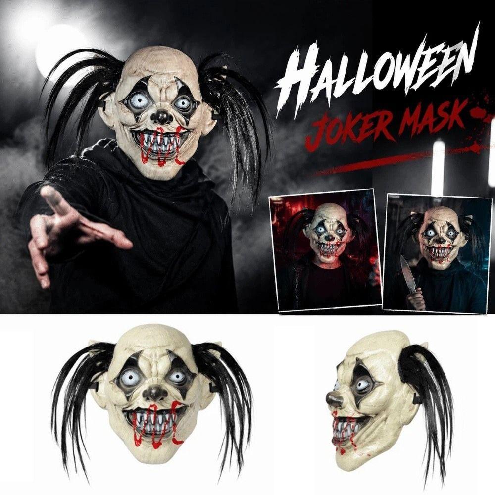 Creativity Scary Joker Headgear Spooky Terrifying Cosplay Mask Halloween Joker Mask Carnival Party