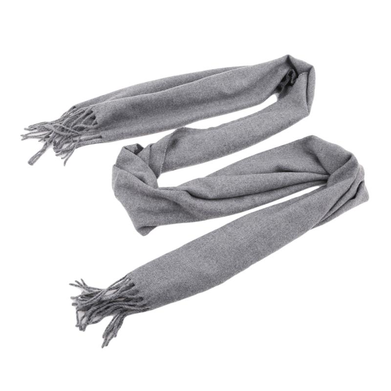 Windproof Shawl Winter Men Lengthened Thickened Imitation Cashmere Solid Color