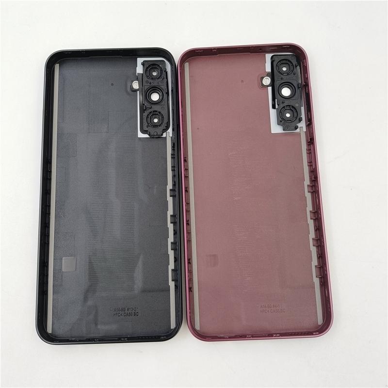 Для SAMSUNG Galaxy A14 5G A146, SM-A146B Задняя крышка аккумулятора из стекла, Корпус задней панели, Запасная часть с рамкой для объектива камеры