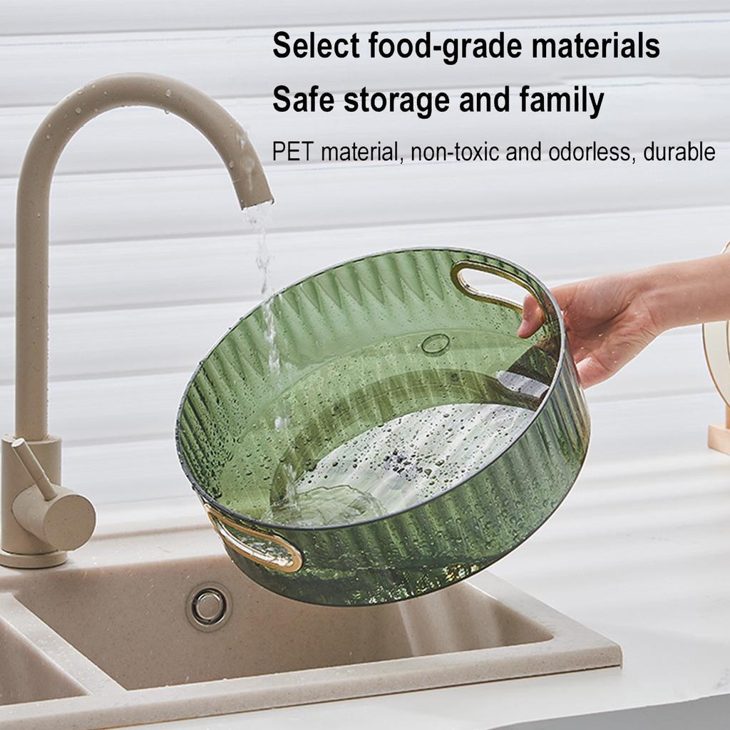 Transparent 360° Rotating Storage Tray Round Fruit Plate Desktop Small Items Jewelry Display Plate Turntable Organizer