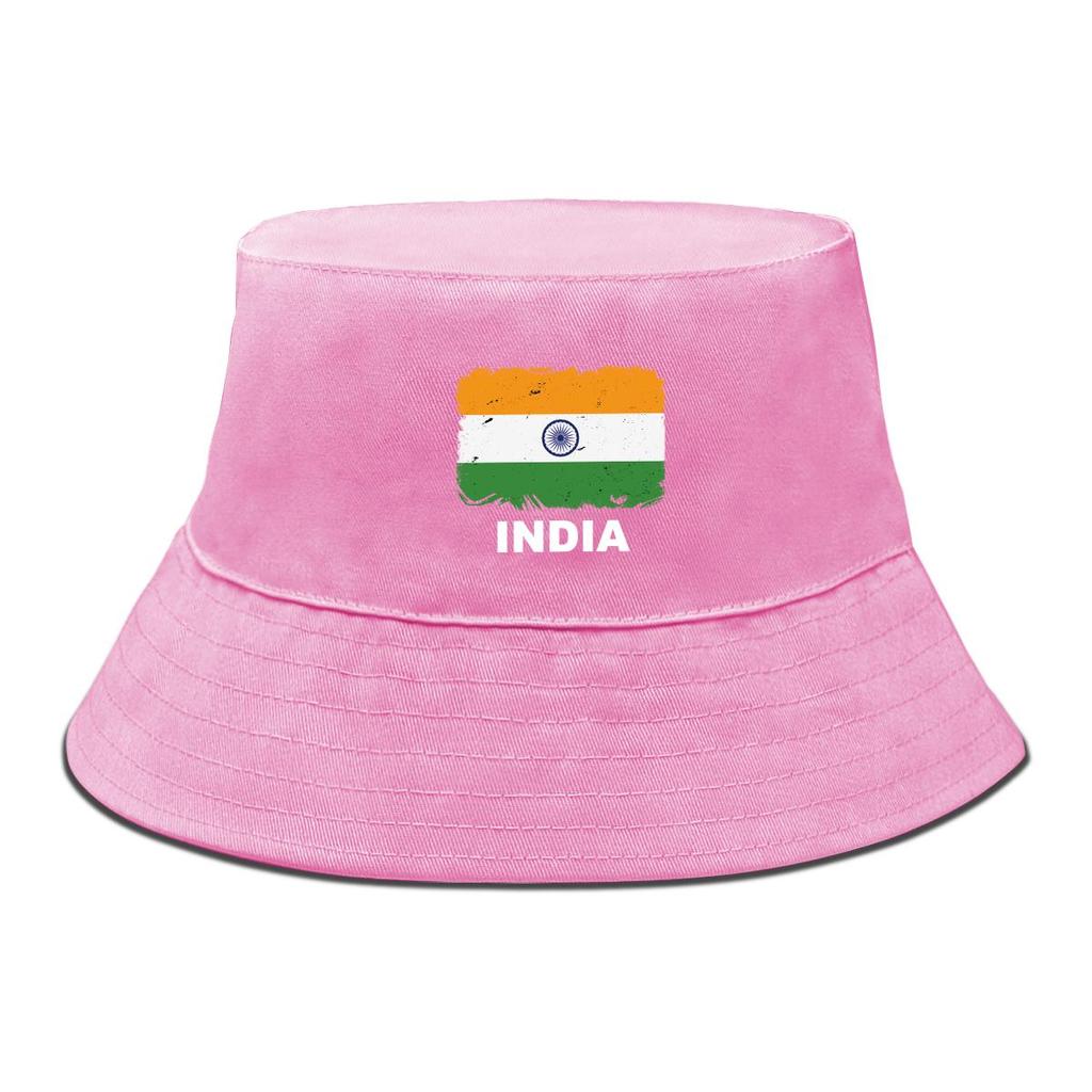 India Flag Print Bucket Hat , Patriotic Men's Hat Fashion Unisex Simple Basin Cap