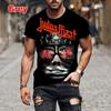 2024 New Popular Rock Judas Priest Band 3D Printed Men Women Hip Hop Style Street T-shirts Summer Fashion