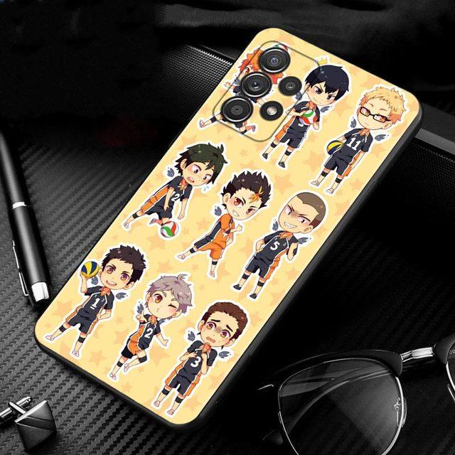 Чехол для Samsung Galaxy A51 A71 A41 A31 A11 A01 A72 A52 A42 A32 A22 A21s A02s A12 A02, черный чехол Haikyuu Hinata Attacks Anime