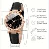 with Leather Strap Watch Bracelet Set Heart Shape Quartz Wristwatch New Watch Jewelry Set  Woman