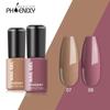 PHOENIXY 2PCs 6ml Nail Gel Varnish Kit: UV Gel Nail Colorful Sequins Gel Polish, Lasting Glitter Soak Off Varnish