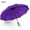 Fashion High Quality 10 Ribs 3 Folds Automatic Folding Umbrella Compact Travel Parasol Windproof Uv Resistance