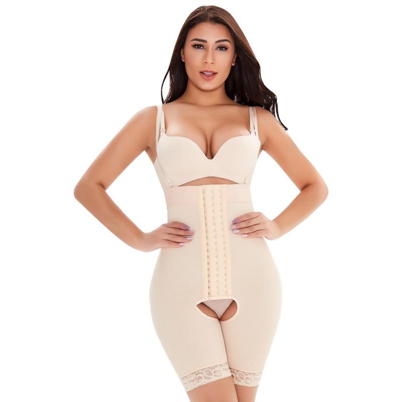 Женский бесшовный тренажер для талии на молнии, корректирующее белье, компрессионное нижнее белье для похудения, для похудения, формирователь тела
