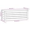 Storage Chest 89 x 36.5 x 33 cm Solid Pine Wood
