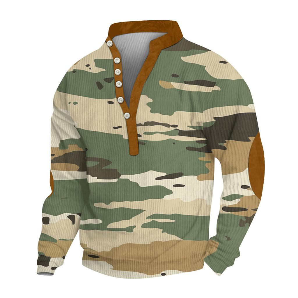 Мужское теплое плюшевое пальто с принтом, флисовый свитер, повседневное пальто, свитер с карманами, зимнее пальто