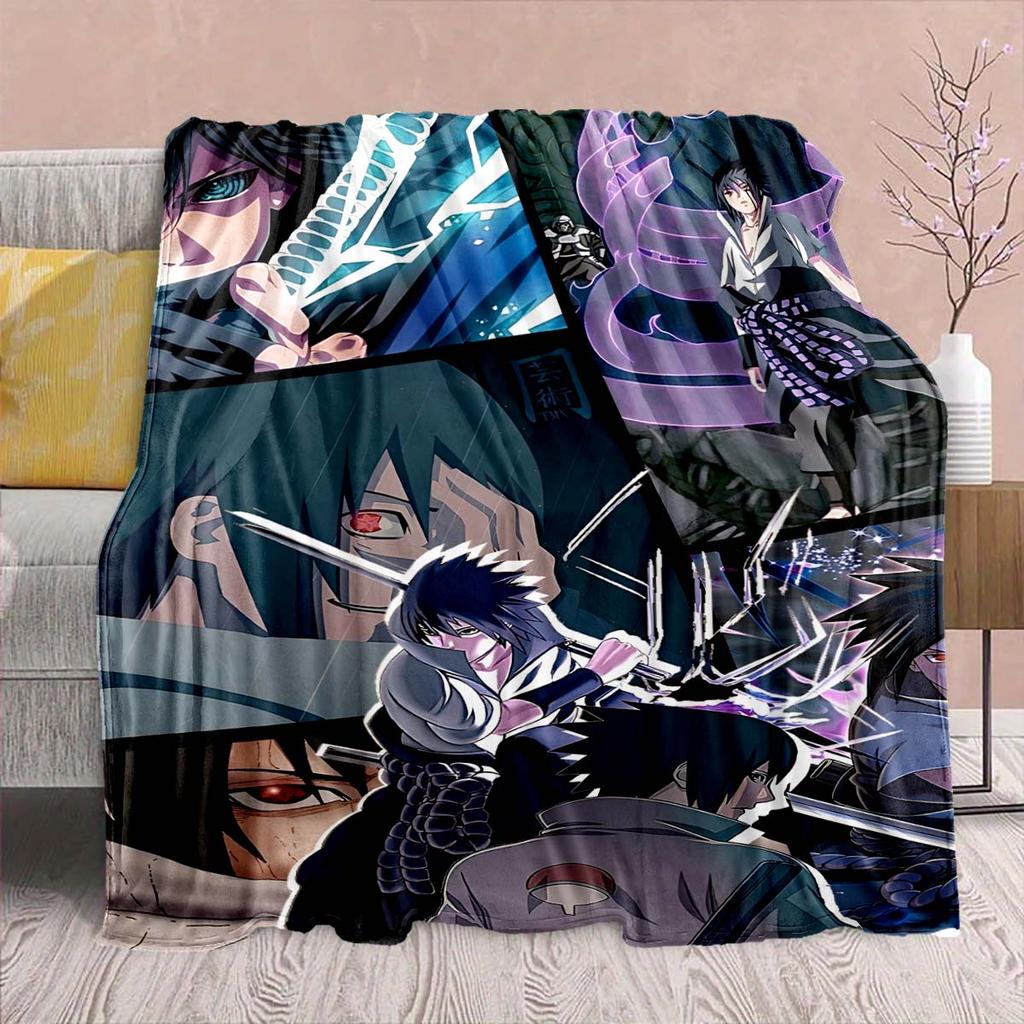Naruto Anime Flannel Blanket - Soft Warm Perfect for Sofa, Bedding Camping Travel Office Home Decor -QJY