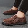 New Arrival Man Casual Shoes Handmade Split Leather Loafers Comfortable Men's Slip On Flats Moccasins Outdoor Male Hiking Shoes