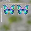 2D Flat Acrylic Butterfly Earrings for Women Acrylic Aurora Morpho Dangle Jewelry Creative Spring Insect Charms Gifts