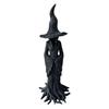 Standing Witch Statue Gothic Witch Figurine Collectible Halloween Retro Witch Sculpture for Mantel Porch Entrance Decoration