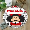 1pc Mafalda1 Print Round Carpet Chair Round Carpet Suitable for Bedroom Living Room Home Decorative Carpet