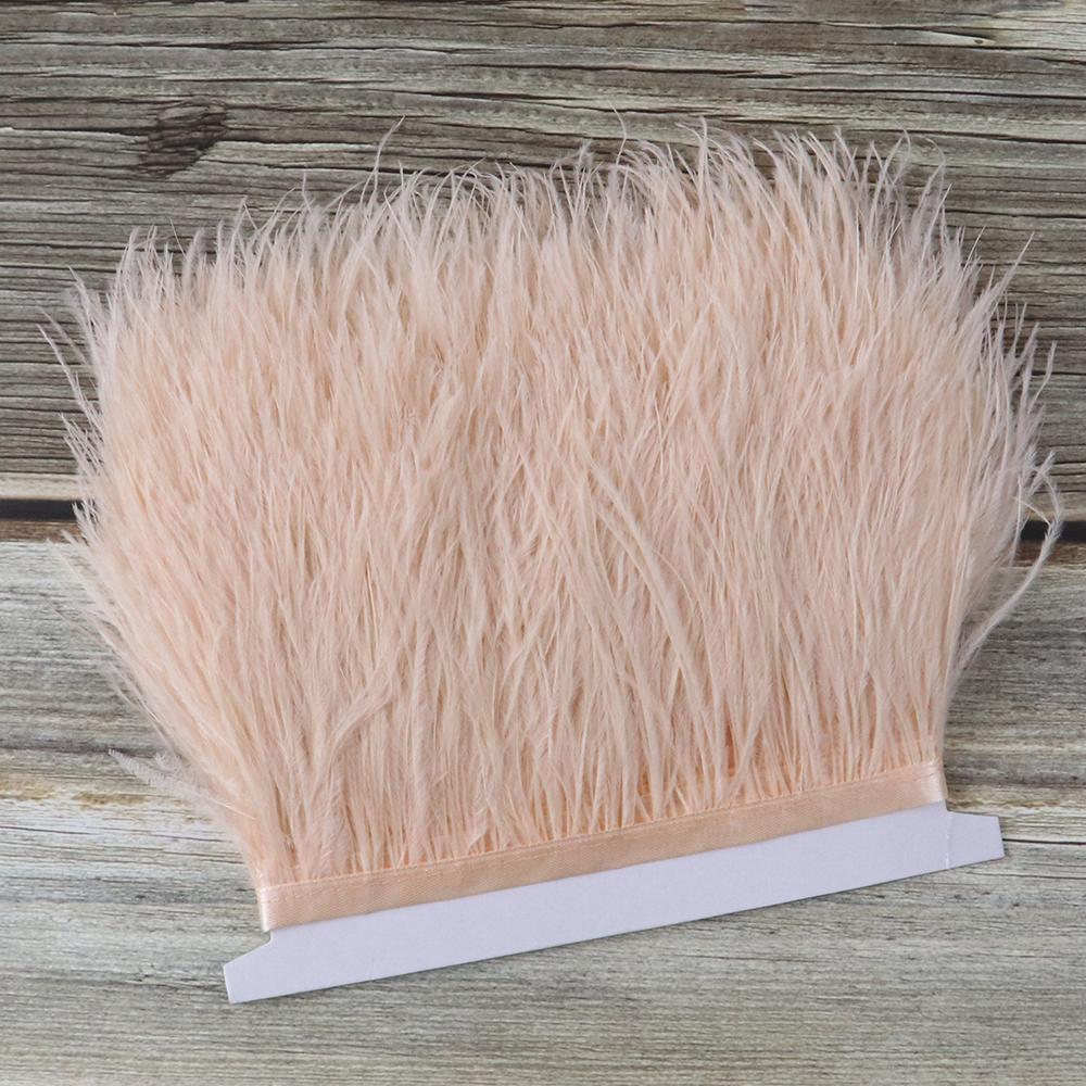 10 Meters Fluffy Colored Ostrich Feather Trim Ribbon 8-10Cm Natural Plumes Sewing Trimmings For Dress Clothing Decoration Crafts